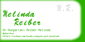 melinda reiber business card